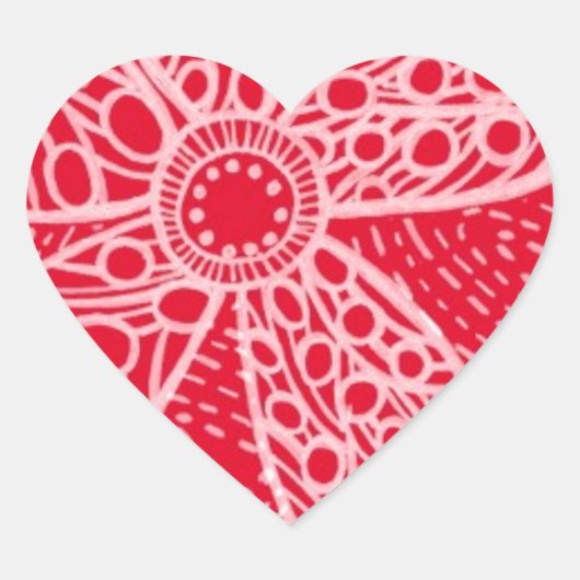 Bloemen en hart sticker (Voorkant)