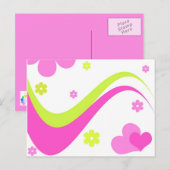 Bloemen en harten - Briefkaart (Voorkant / Achterkant)