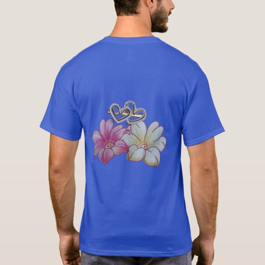 Bloemen en harten t-shirt (Achterkant)
