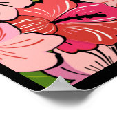 Bloemen en het hart van passie poster (Hoek)