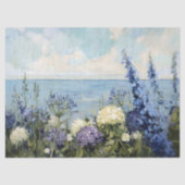 Bloemen en het Zee schilderij Decoupage Tissuepapier (Voorkant)