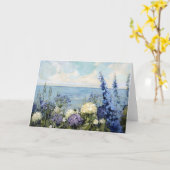 Bloemen en het Zee schilderij Kaart (Gele Bloem)