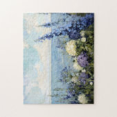 Bloemen en het Zee schilderij Legpuzzel (Verticaal)