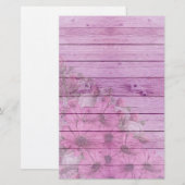 Bloemen en Hout Briefpapier (Voorkant / Achterkant)
