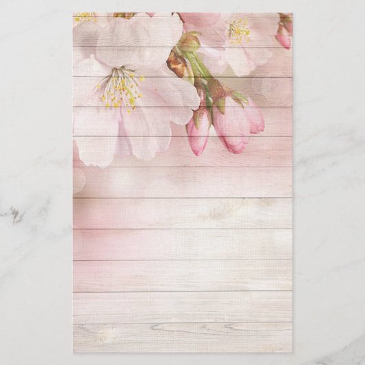 Bloemen en hout briefpapier (Voorkant)