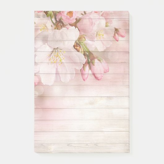 Bloemen en houten graan post-it® notes (Voorkant)