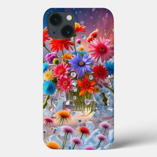 Bloemen en ijskristallen Case-Mate iPhone case (Achterkant)