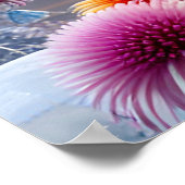 Bloemen en ijskristallen poster (Hoek)