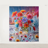 Bloemen en ijskristallen wandkleed (Voorkant)