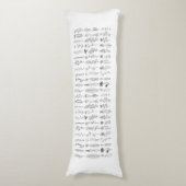 bloemen en inkttekening van kruiden lichaamskussen (Voorkant Verticaal)