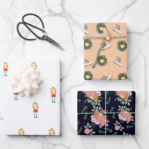 bloemen en inpakpapier voor vrienden vel
