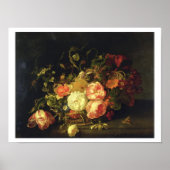 Bloemen en insecten, 1711 (olie op het paneel) poster (Voorkant)