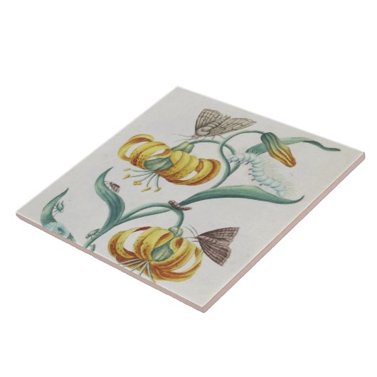  bloemen en insecten Decor Crafting Tegeltje (Zijkant)