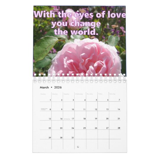 Bloemen en Inspirerend offertes Kalender (Mar 2026)