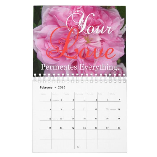 Bloemen en Inspirerend offertes Kalender (Feb 2026)