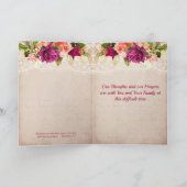  bloemen en kant sympathie kaart (Binnen)