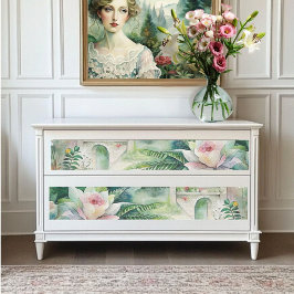 Bloemen en kasteeldecoupage Tissue Paper Tissuepapier