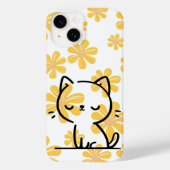 Bloemen en katten Case-Mate iPhone case (Achterkant)