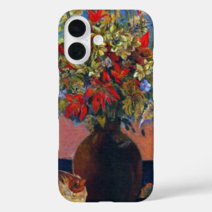 Bloemen en Katten van Paul Gauguin, Vintage Fine A iPhone 16 Hoesje