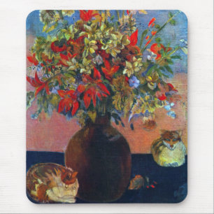 Bloemen en katten van Paul Gauguin, Vintage Fine A Muismat