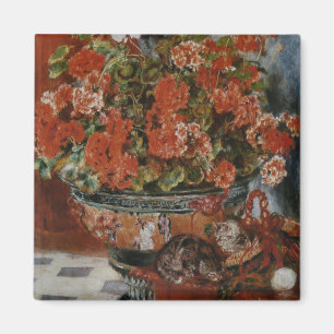 Bloemen en katten (vuren en katten) Renoir Magneet