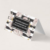 Bloemen en kattervlinders visitekaartje (Achterkant)