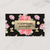 Bloemen en kattervlinders visitekaartje (Achterkant)