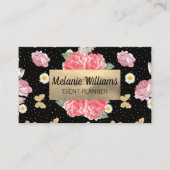 Bloemen en kattervlinders visitekaartje (Voorkant)