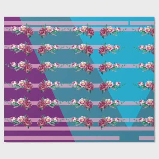 Bloemen en kleuren Inpakpapier (Vlak)