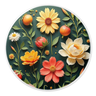 BLOEMEN EN KLEUREN KERAMISCHE KNOP