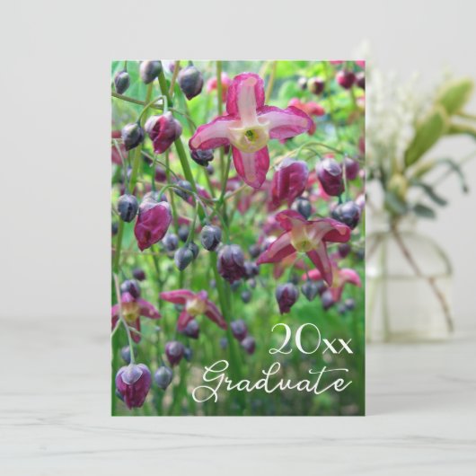  bloemen en knoppen Afstuderen Kaart (Staand voorkant)