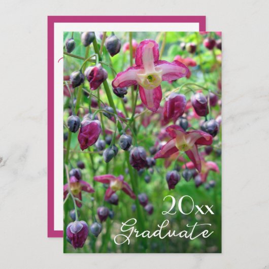  bloemen en knoppen Afstuderen Kaart (Voorkant / Achterkant)