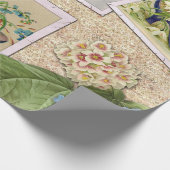  bloemen en koele Mode schotels Collage Cadeaupapier (Hoek)