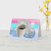 Bloemen en koffie-Kaart Kaart (Gele Bloem)