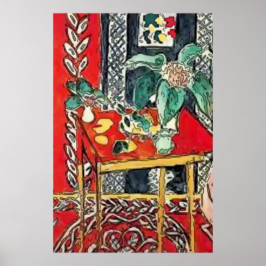 Bloemen en koffie poster (Voorkant)