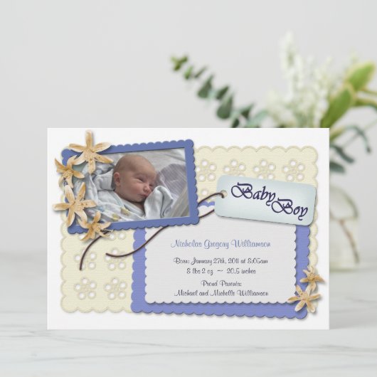 Bloemen en koninklijke koninklijke koninkties van  aankondiging (Staand voorkant)