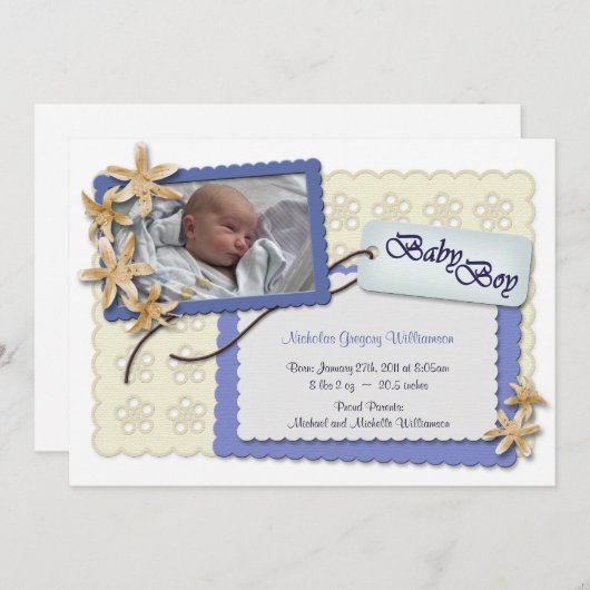 Bloemen en koninklijke koninklijke koninkties van  aankondiging (Voorkant / Achterkant)