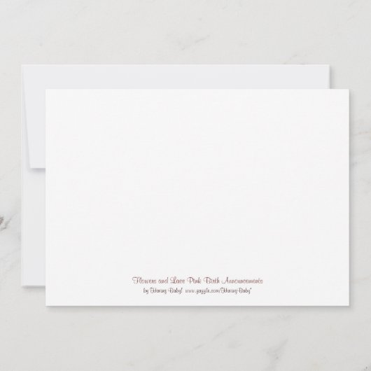 Bloemen en koninklijke koninklijke oogmerken aankondiging (Achterkant)