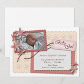 Bloemen en koninklijke koninklijke oogmerken aankondiging (Voorkant / Achterkant)