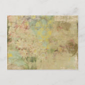 bloemen en  krantencollage briefkaart (Voorkant)