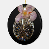 Bloemen en kristal keramisch ornament (Links)