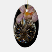 Bloemen en kristal keramisch ornament (Rechts)