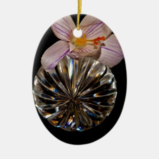 Bloemen en kristal keramisch ornament (Voorkant)