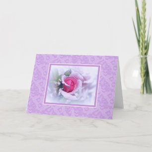 Bloemen en ledige noot Kaart roze roze roze roze