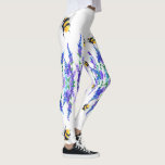 Bloemen en Leggings van bijen, vers voorjaar<br><div class="desc">Mooie lentevloeren en bijen die vliegen - Natuur zoete honingbijen tekenen - Kies / voeg je favoriete tekst / kleur toe - maak je unieke cadeau - vergroot en verplaats of verwijder elementen met aanpassingsgereedschap! - Tekening en ontwerp door MIGNED. Je kunt ook mijn design overdragen naar meer dan 1000...</div>