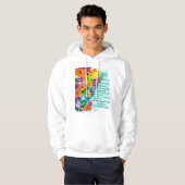 Bloemen en Letters Hoodie (Voorkant volledig)