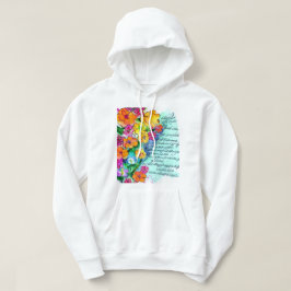 Bloemen en Letters Hoodie
