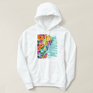 Bloemen en Letters Hoodie