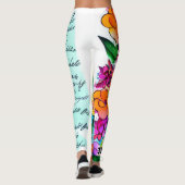 Bloemen en Letters Leggings (Achterkant)