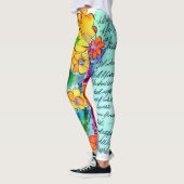 Bloemen en Letters Leggings (Links)